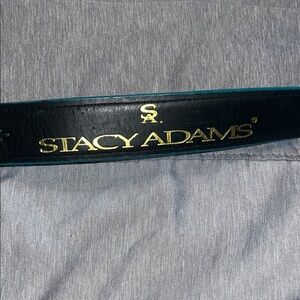Stacy Adams White andTurquoise Leather Belt.  Excellent Condition